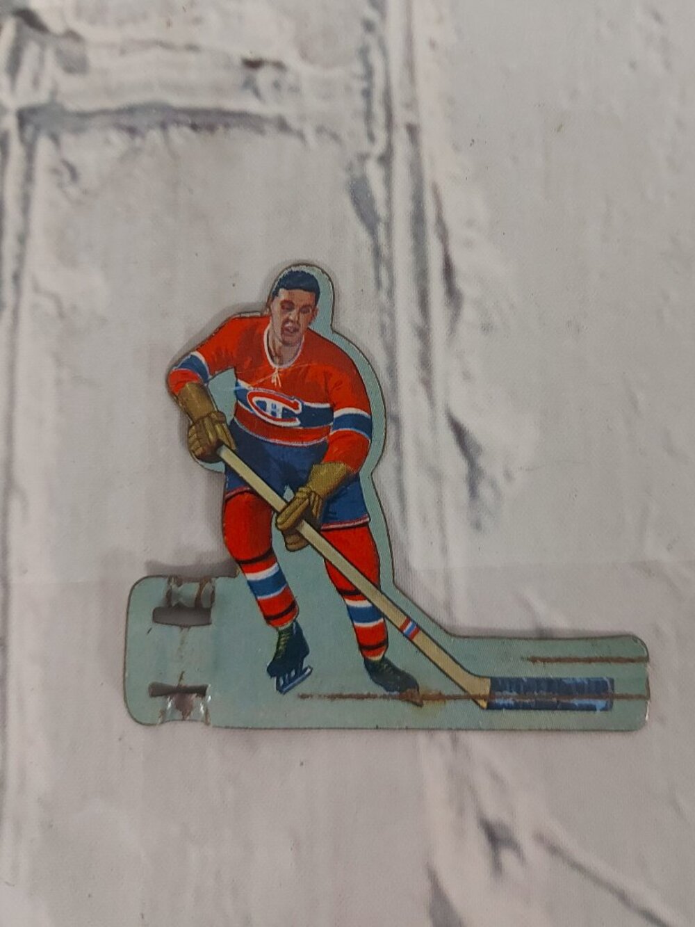 Vintage Montreal Canadiens Hockey Player Tin Clicker Toy